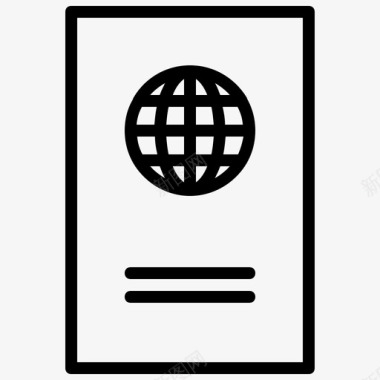 护照文件协议合同图标