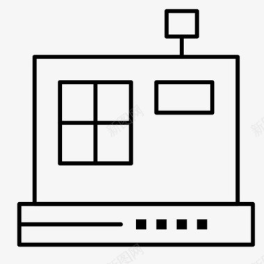 收银机商业电子商务购物图标