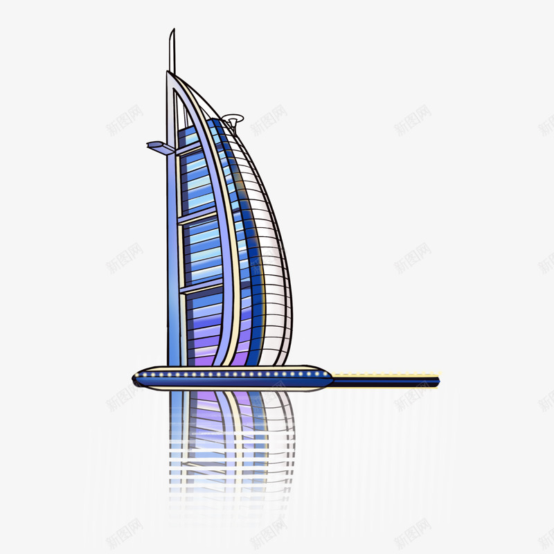 迪拜海滩酒店png免抠素材_新图网 https://ixintu.com 迪拜 海滩 酒店