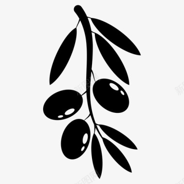 橄榄枝油橄榄树图标