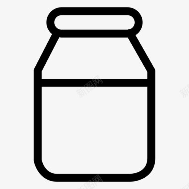 牛奶奶瓶钙图标