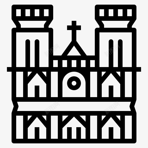 巴黎圣母院svg_新图网 https://ixintu.com 巴黎 圣母