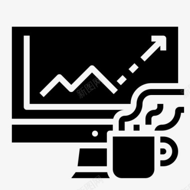 电脑商务咖啡图标