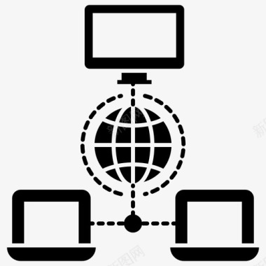 网络共享数据共享全局连接图标