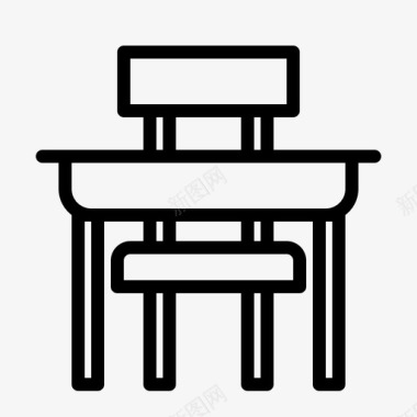 椅子和桌子班级桌子图标