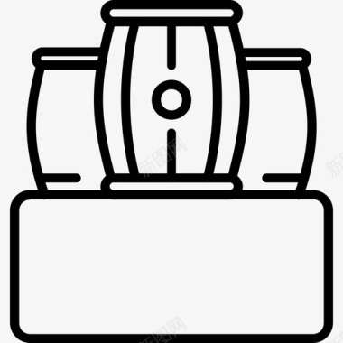 木桶屋酒啤酒图标
