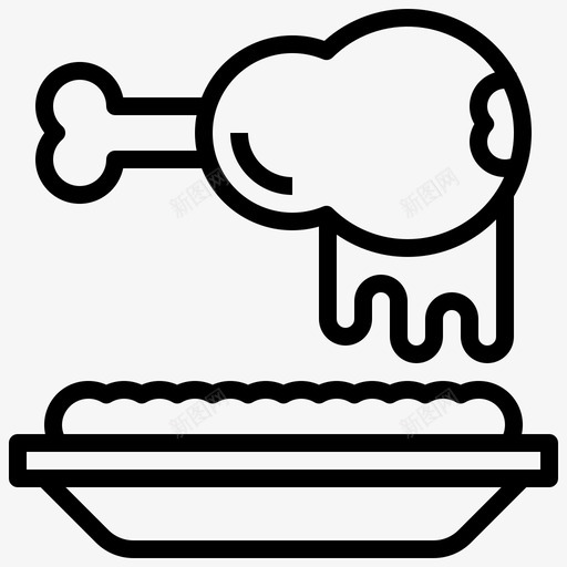 鸡肉食物烤鸡svg_新图网 https://ixintu.com 火鸡 鸡肉 食物 烤鸡 鸡腿 餐厅