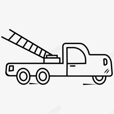 床单卡车送货运输装载机图标