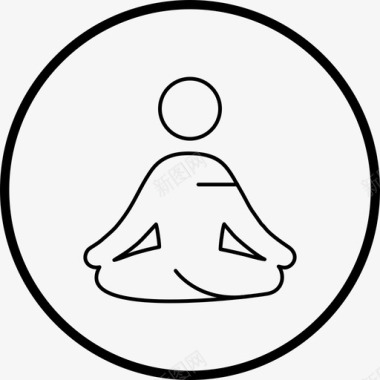 瑜伽冥想放松图标