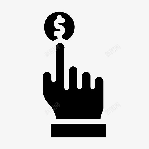 支付点击硬币svg_新图网 https://ixintu.com 支付 点击 硬币 电子商务 字形
