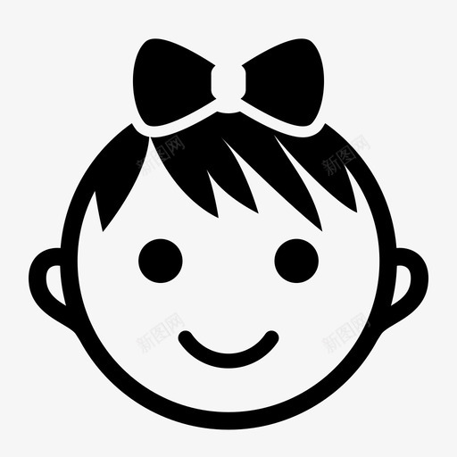 小女孩娃娃脸孩子脸svg_新图网 https://ixintu.com 小女孩 娃娃脸 孩子 有趣 快乐 乐的 女孩