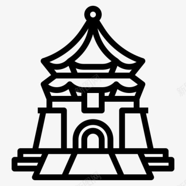 蒋介石纪念馆地标台北图标