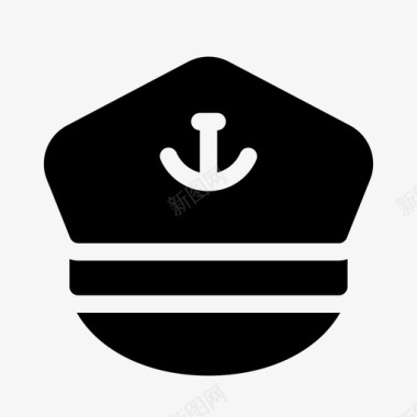 船长帽海军陆战队航海图标