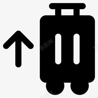 行李箱向上行李打包图标