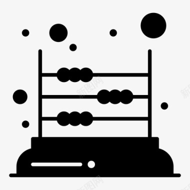 算盘孩子数学图标