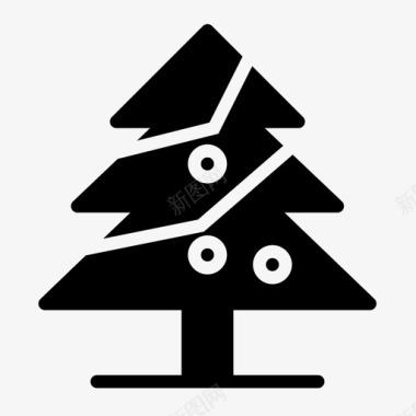树圣诞节装饰图标