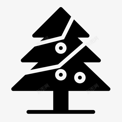 树圣诞节装饰svg_新图网 https://ixintu.com 圣诞节 装饰 装饰品 冬季 图标 圣诞 雕文