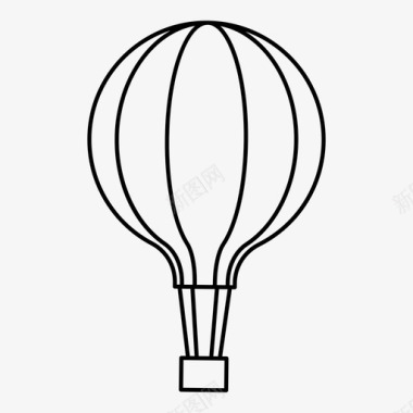 热气球空中飞行图标