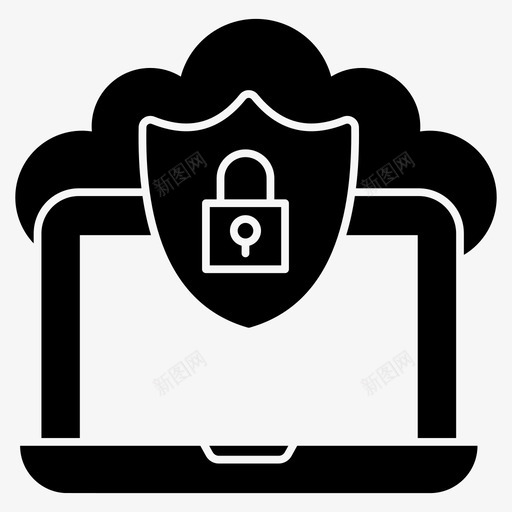 云保护云安全数据安全svg_新图网 https://ixintu.com 保护 安全 数据 数据网 网络 通信 字形 图标