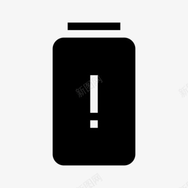 电池警告电池电量低感叹号图标