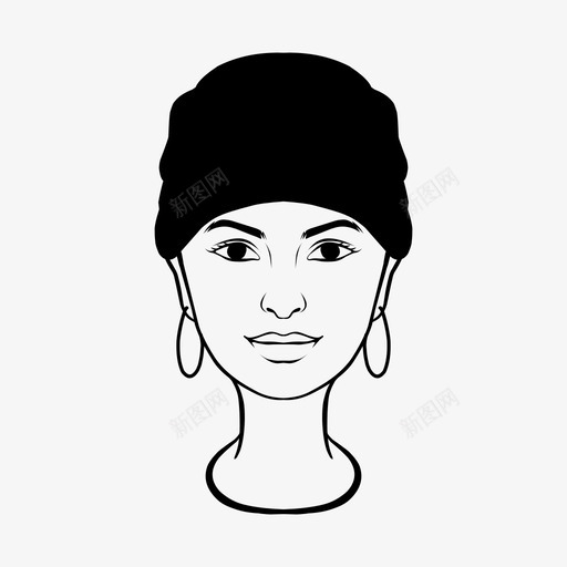 女人脸女孩svg_新图网 https://ixintu.com 女人 人脸 女孩 人女 人的