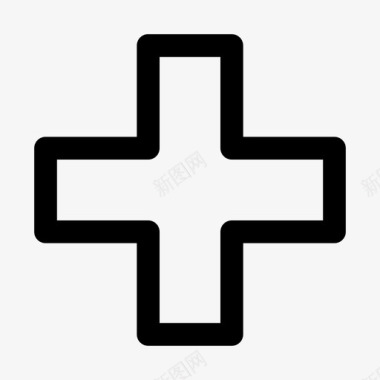 十字架救护车诊所图标