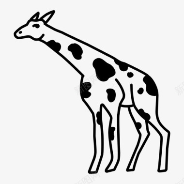 长颈鹿动物狩猎图标