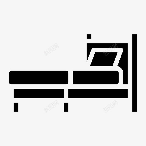 单人床家具房间svg_新图网 https://ixintu.com 单人床 家具 房间 睡眠