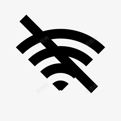 Wifi关闭禁用无线svg_新图网 https://ixintu.com 关闭 禁用 无线