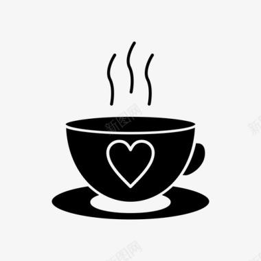 爱茶咖啡杯子图标