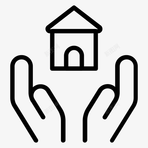 房屋安全家庭安全保护svg_新图网 https://ixintu.com 安全 房屋 家庭 保护 房地产