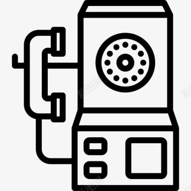 旧电话发明复古图标