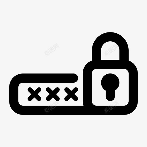 密码锁挂锁svg_新图网 https://ixintu.com 密码锁 挂锁 安全 互联网 安全线