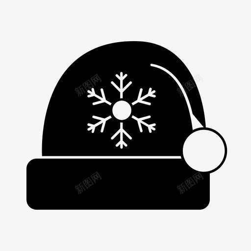雪帽圣诞节圣诞老人svg_新图网 https://ixintu.com 雪帽 圣诞节 圣诞老人 冬天