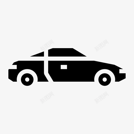 敞篷车汽车交通工具svg_新图网 https://ixintu.com 敞篷车 汽车 交通工具 车辆 运输 实心 图标