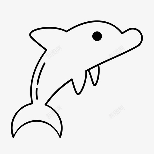 海豚宽吻海豚鱼svg_新图网 https://ixintu.com 海豚 宽吻 哺乳动物海 鲸鱼 海洋 图标