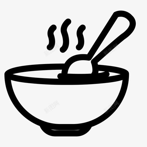 汤热的拉面svg_新图网 https://ixintu.com 汤热 拉面 面汤 汤匙 食物 工具