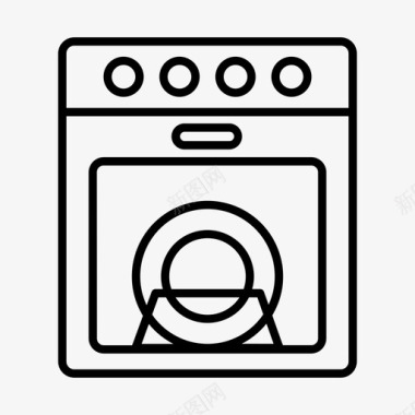 洗碗机电器清洁剂图标