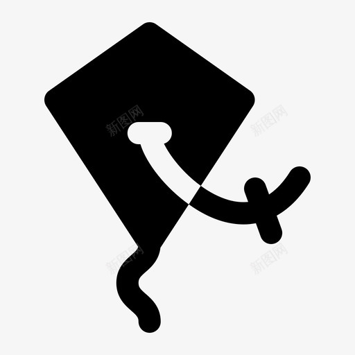 风筝快乐假日svg_新图网 https://ixintu.com 风筝 快乐 假日 夏天 玩具 夏季 图标 字形