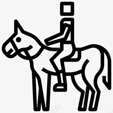 骑马动物人图标