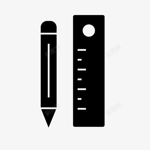 铅笔尺数学字形图标svg_新图网 https://ixintu.com 铅笔 尺数 数学 字形 图标