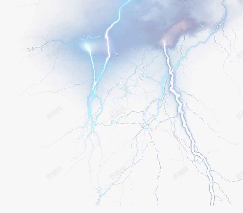 雷电光效png免抠素材_新图网 https://ixintu.com 雷电光 电光