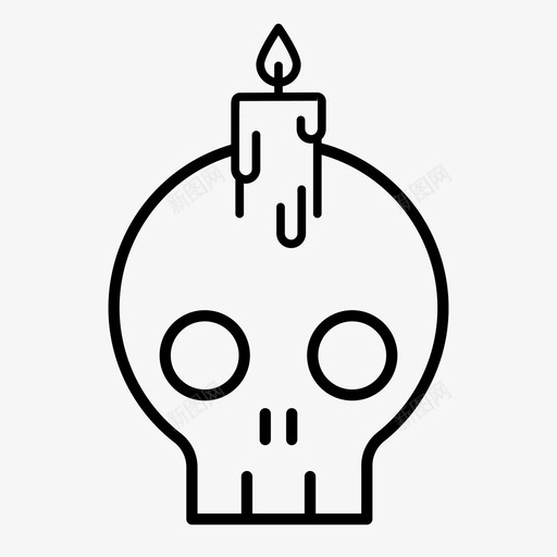 骷髅蜡烛骨头万圣节svg_新图网 https://ixintu.com 骷髅 蜡烛 骨头 万圣节 吓人