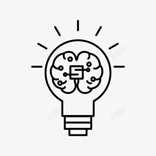 创造性思维头脑想法svg_新图网 https://ixintu.com 创造性思维 头脑 想法 灯泡 成功 矢量