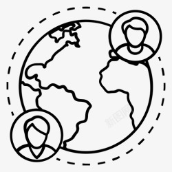 国际网全球传播全球社区全球网络高清图片