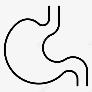 胃腹部消化图标