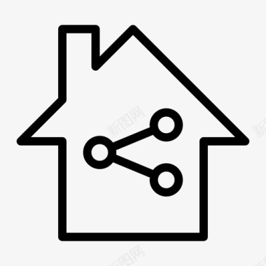 共享房屋房产家庭图标
