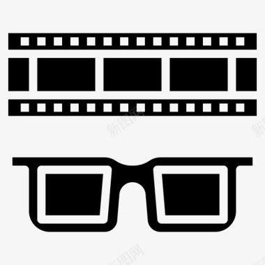 3d眼镜电影多媒体图标
