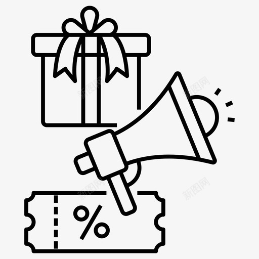销售营销广告折扣营销svg_新图网 https://ixintu.com 营销 销售 广告 折扣 促销 宣传 购物 电子商务 线图 图标