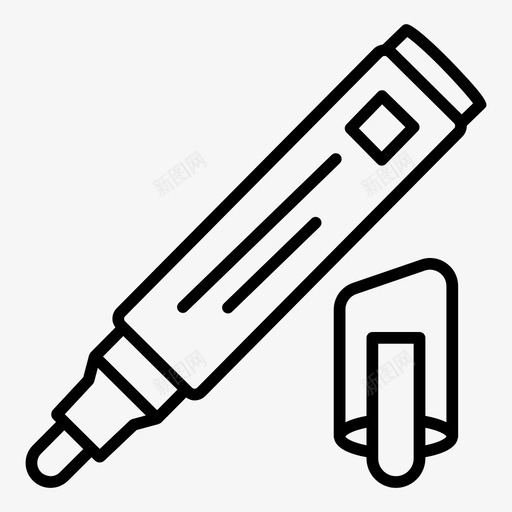 记号笔纸板荧光笔svg_新图网 https://ixintu.com 记号 纸板 荧光笔 文具 教育